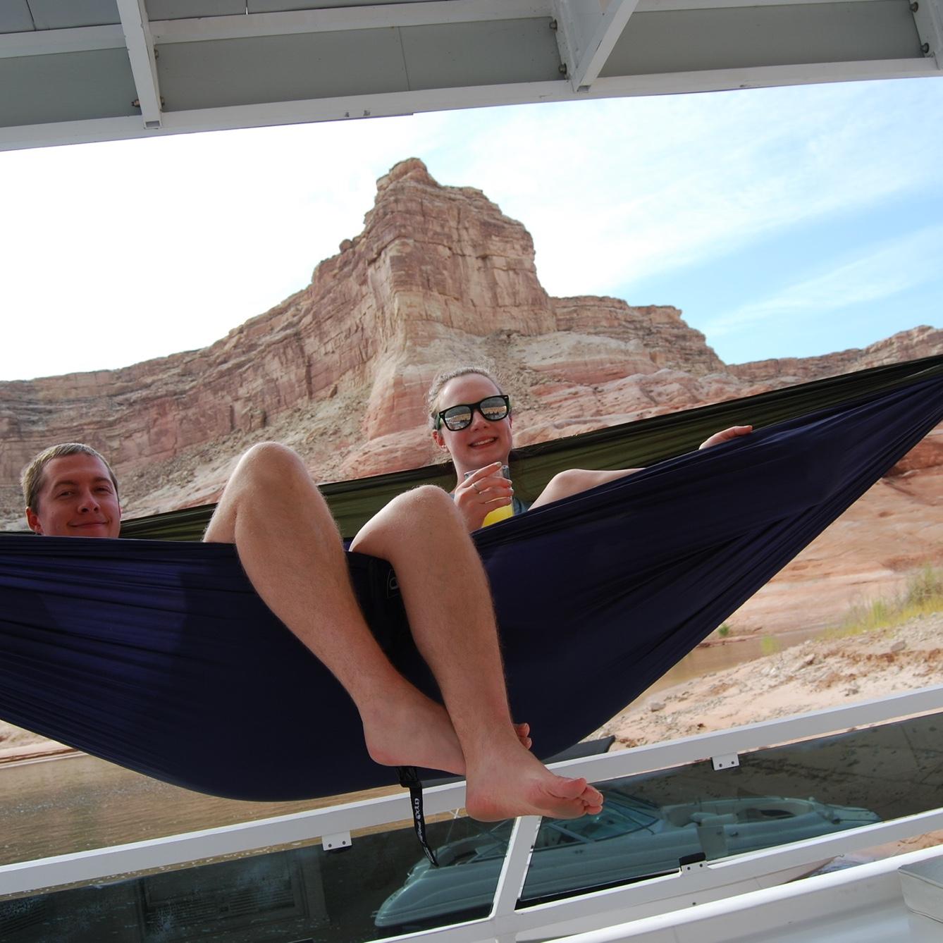 On the houseboat on Lake Powell, Arizona!