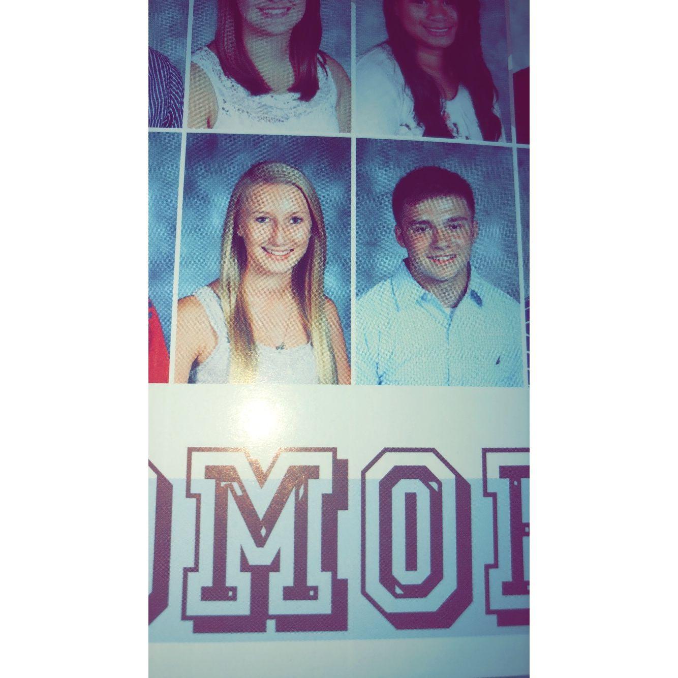 Taylor & Gage were next to each other in the High School yearbook (by accident)!
