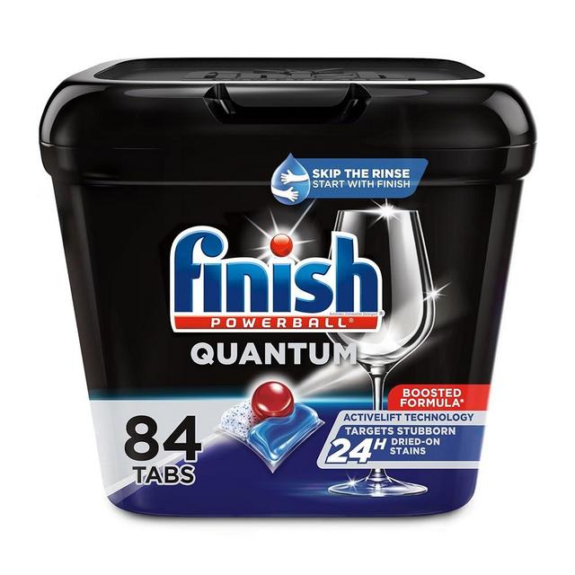 FINISH Quantum Powerball, Dishwasher Pods, Dishwasher Detergent Liquid, Dishwasher Soap, Advanced Clean & Shine, 84ct Dishwasher Tablets