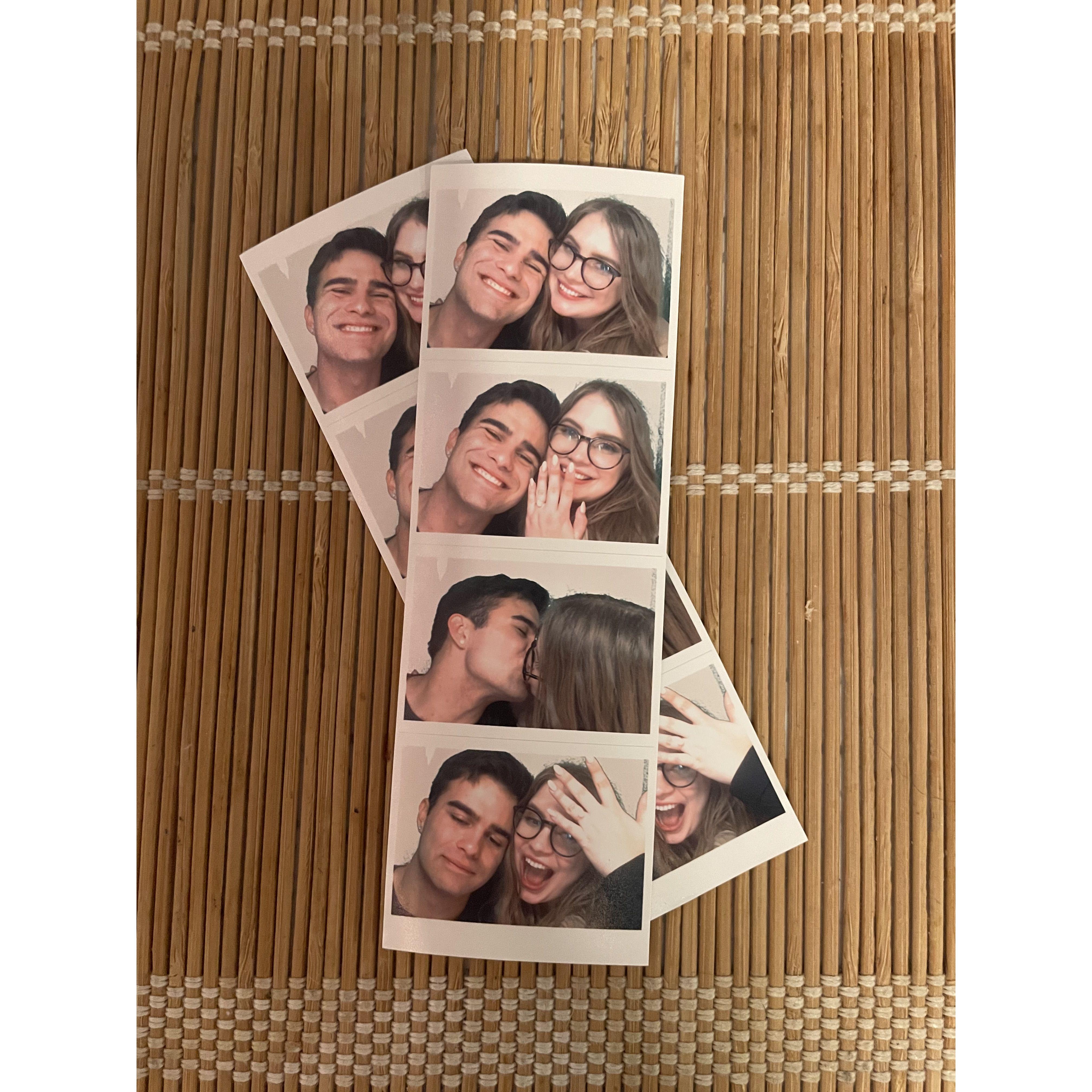 We took these photos in a photo booth right before we caught the ferry home. We hadn't told anyone about our engagement yet and we we're having fun living in the moment.