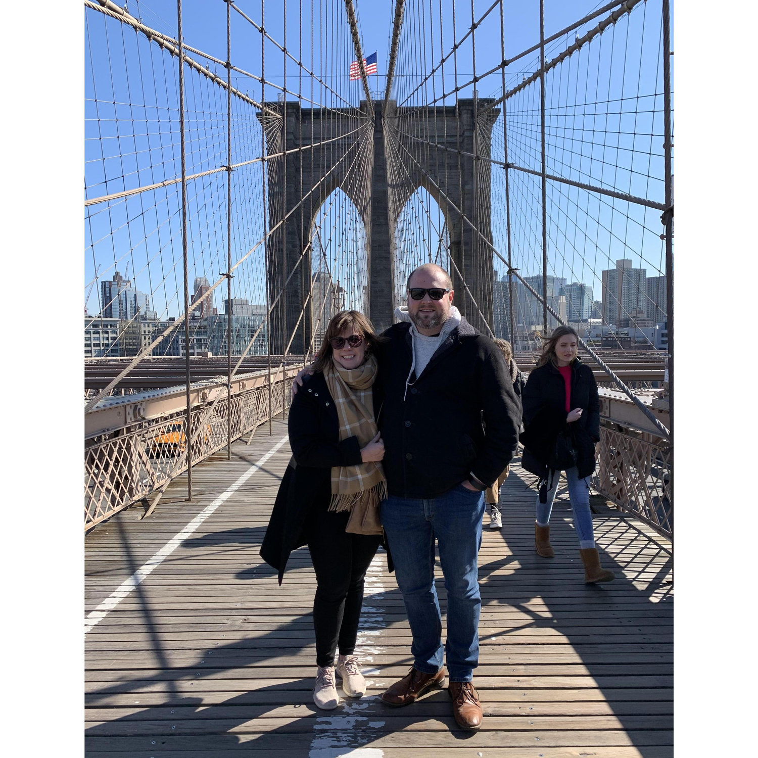 Walking the Brooklyn Bridge in February 2020