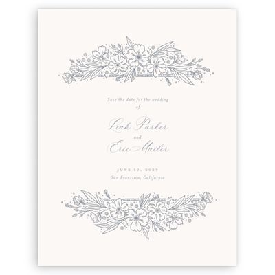 Beige Rustic Wedding Digital Save the Date - Yolande Portrait
