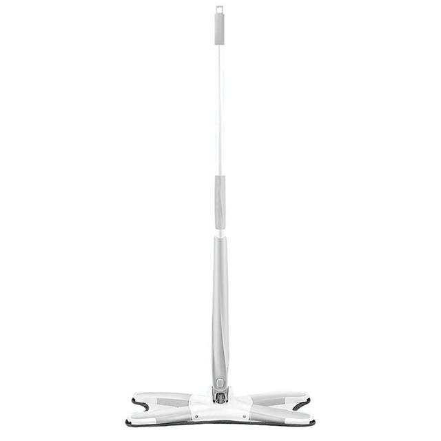 WEECRON Microfiber Mop with Self Wringing Easy Squeeze Mop with 3 Pcs Replacement Mop Pads , Grey
