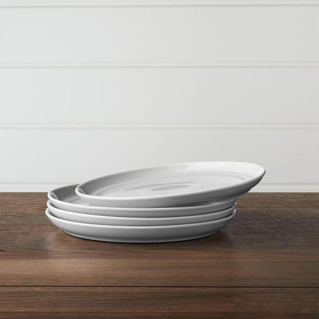 Set of 4 Hue Light Grey Salad Plates