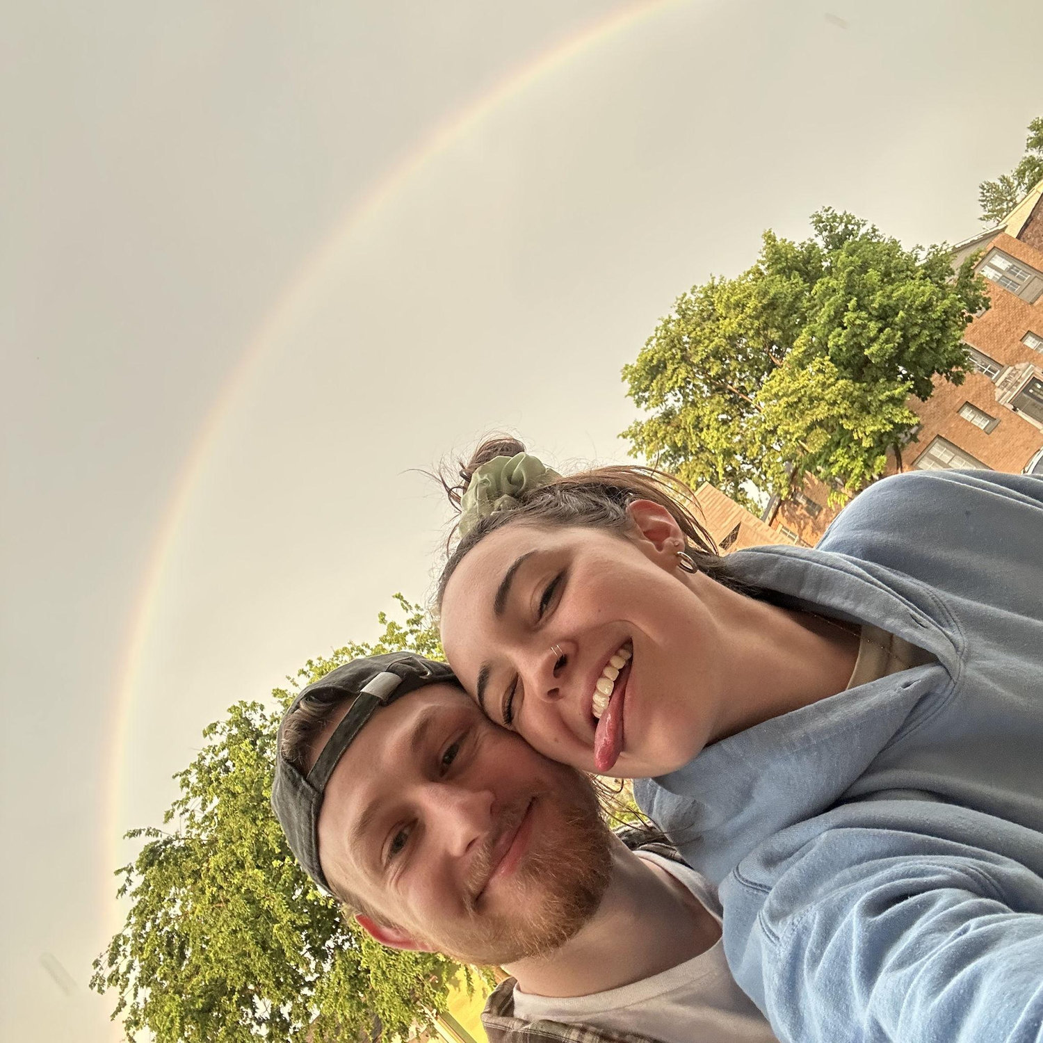 Double rainbow cherry street Tulsa June 2025
