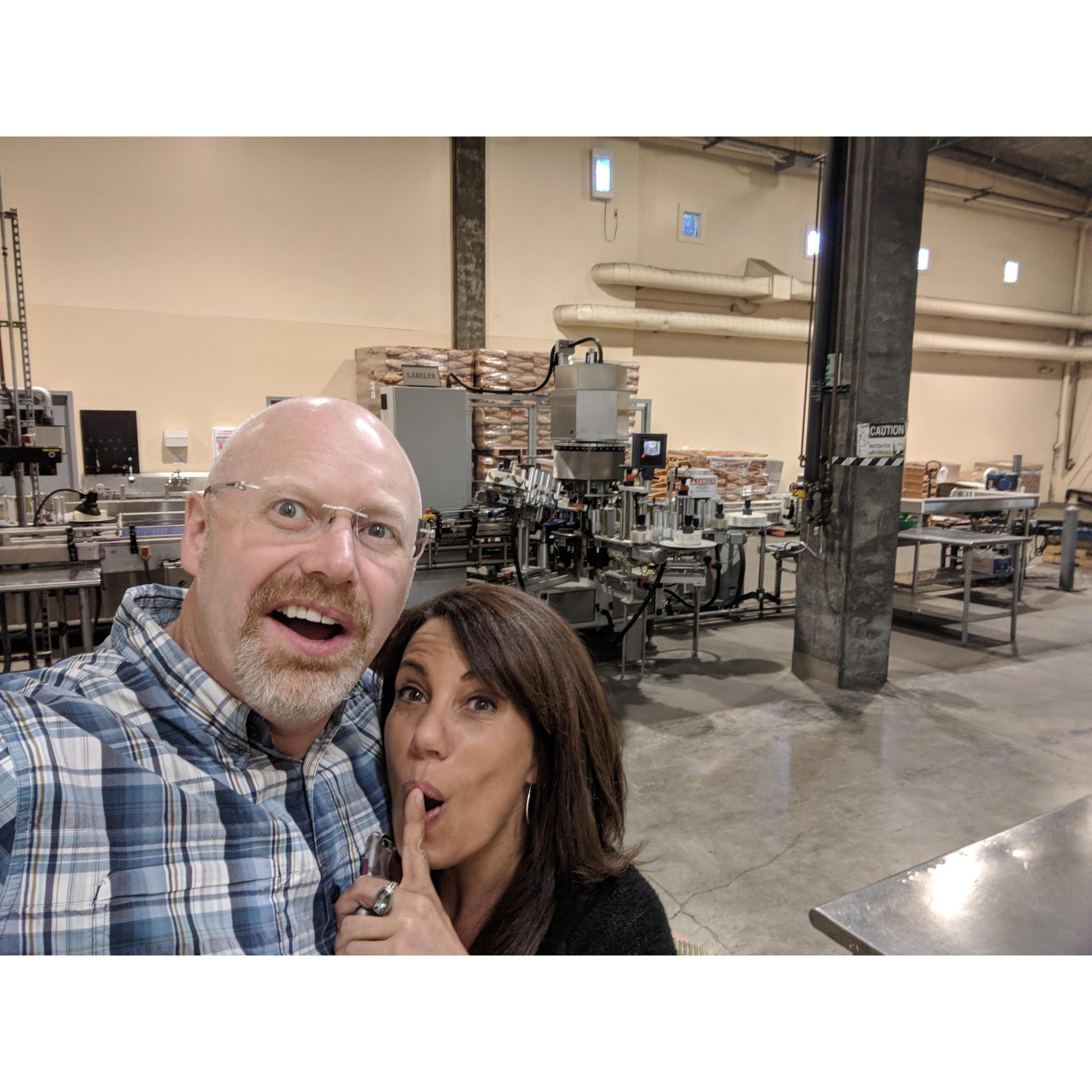 Best friends causing trouble, as we sneak into a Napa Valley winery!