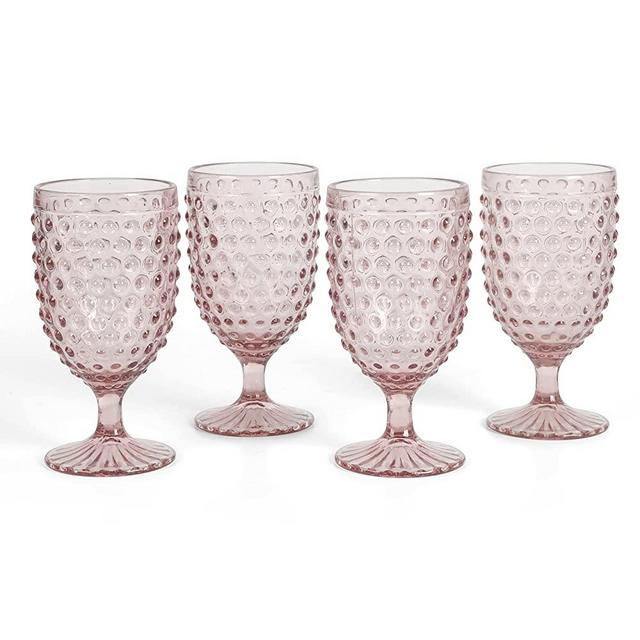 Bandesun Thick Glassware Drinking Glass Set of 6 Diamond Kitchen Glasses Tumbler Cup(12 OZ),for Water,Cocktail,Milk,Juice and Beverage.