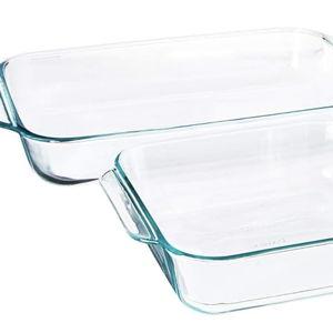 Glass baking casserole dishes, set of 2