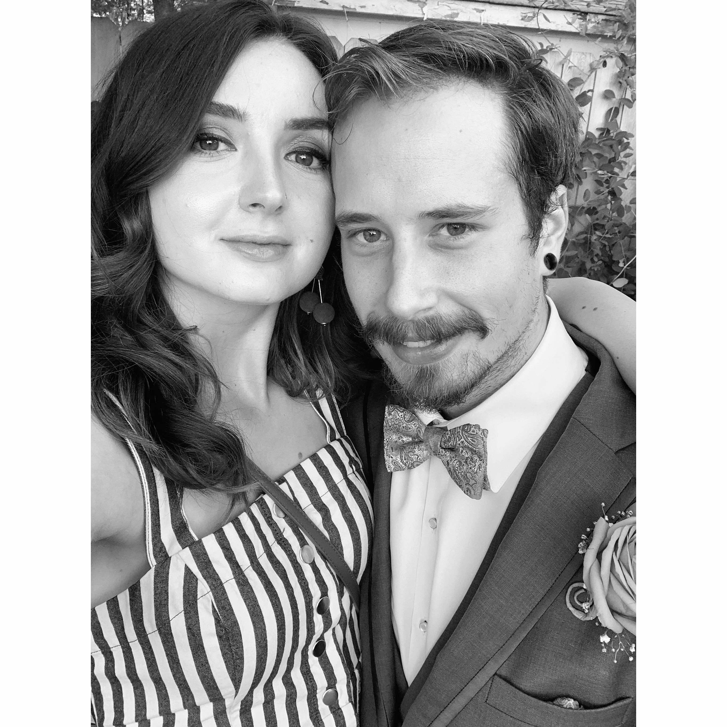 At Jordan's cousin Vince's wedding in August of 2020