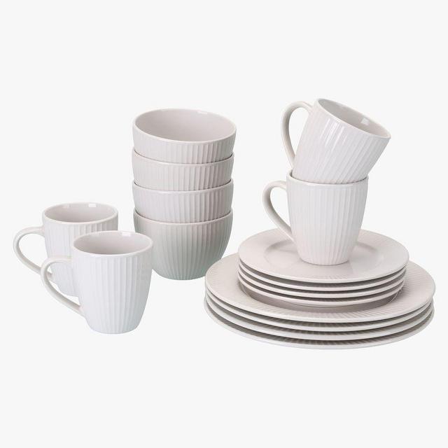 Sunray Stoneware 16-Piece Dinnerware Set