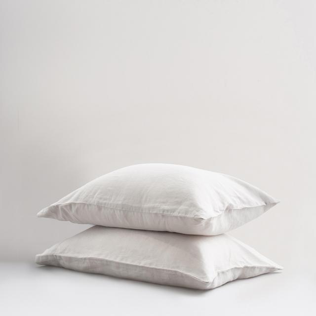 King - White - European Linen Pillowcases