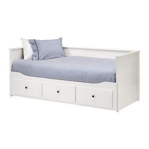 HEMNES Daybed with 3 drawers/2 mattresses, white, Minnesund firm