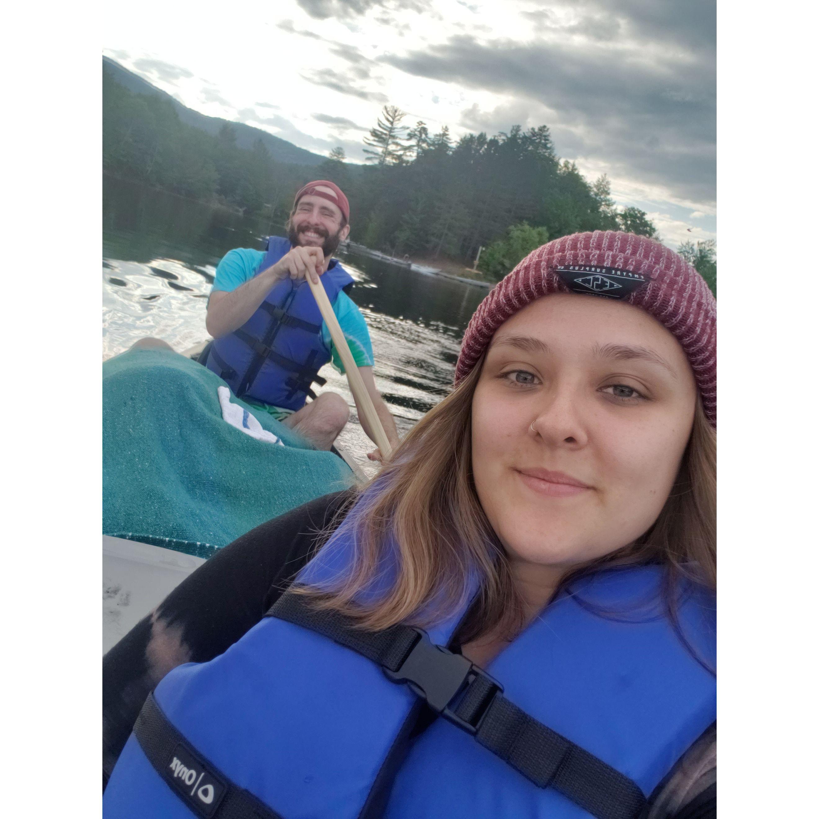 Canoeing on Indian Lake. Our happy place every year.