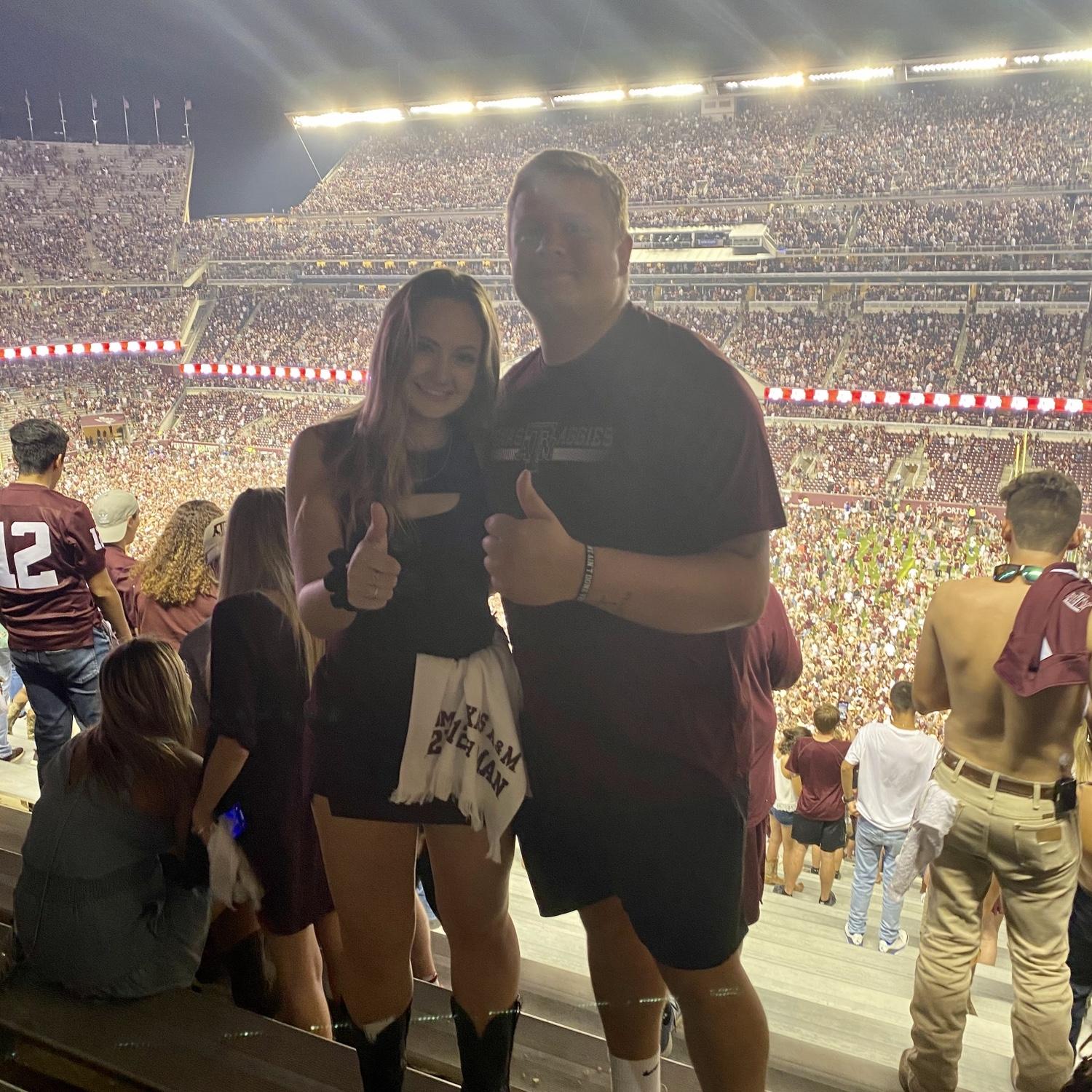 We got to watch the Aggies BTHO of Alabama!!!