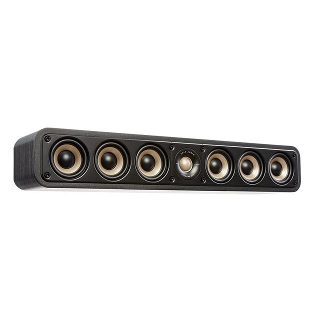 Polk Signature Elite ES35 Slim Center Channel Speaker - Hi-Res Audio Certified, Dolby Atmos DTS:X Compatible, 1" Tweeter (6) 3" Woofers, Dual Power Port for Effortless Bass, Stunning Black
