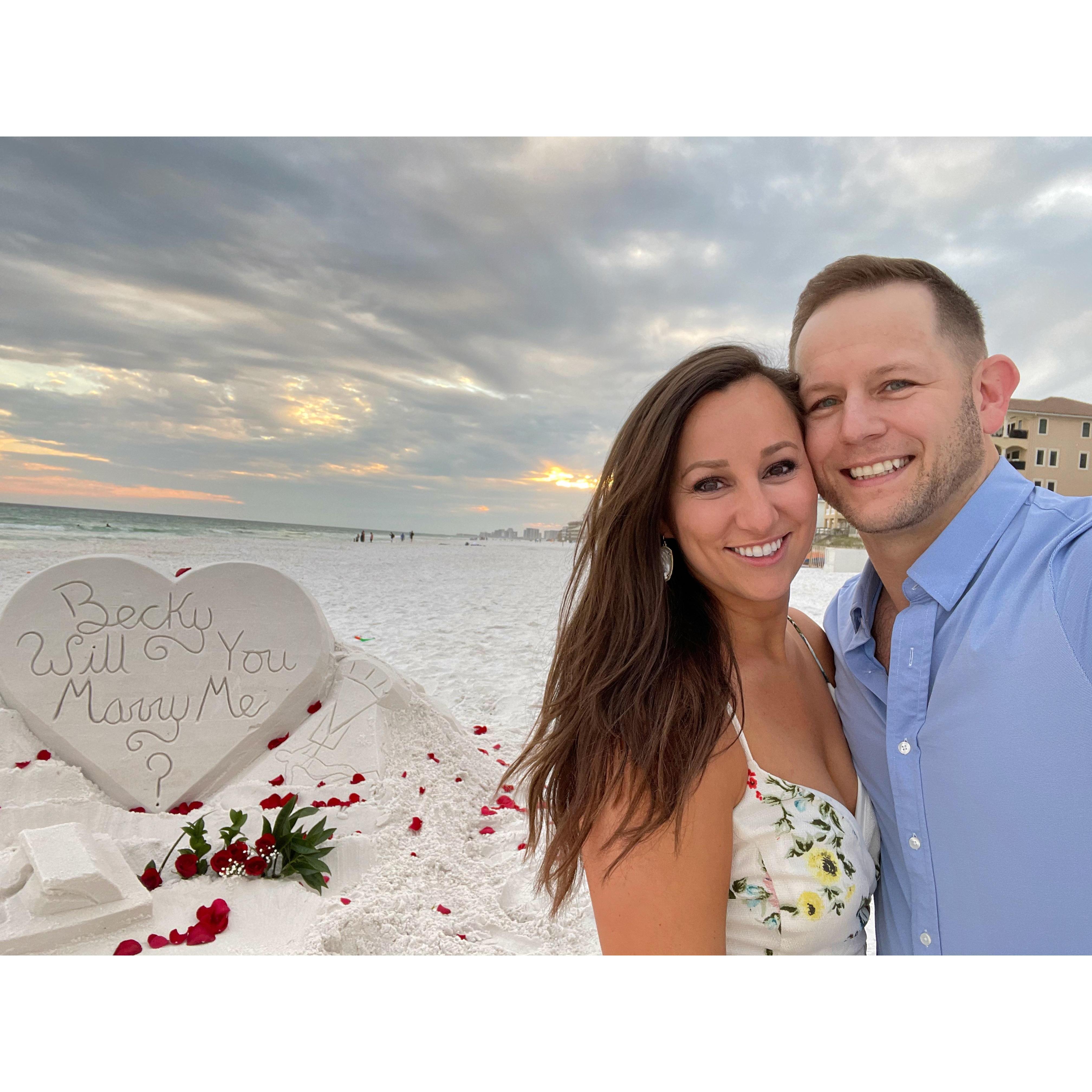 Our proposal in Destin, Fl. She said yes!