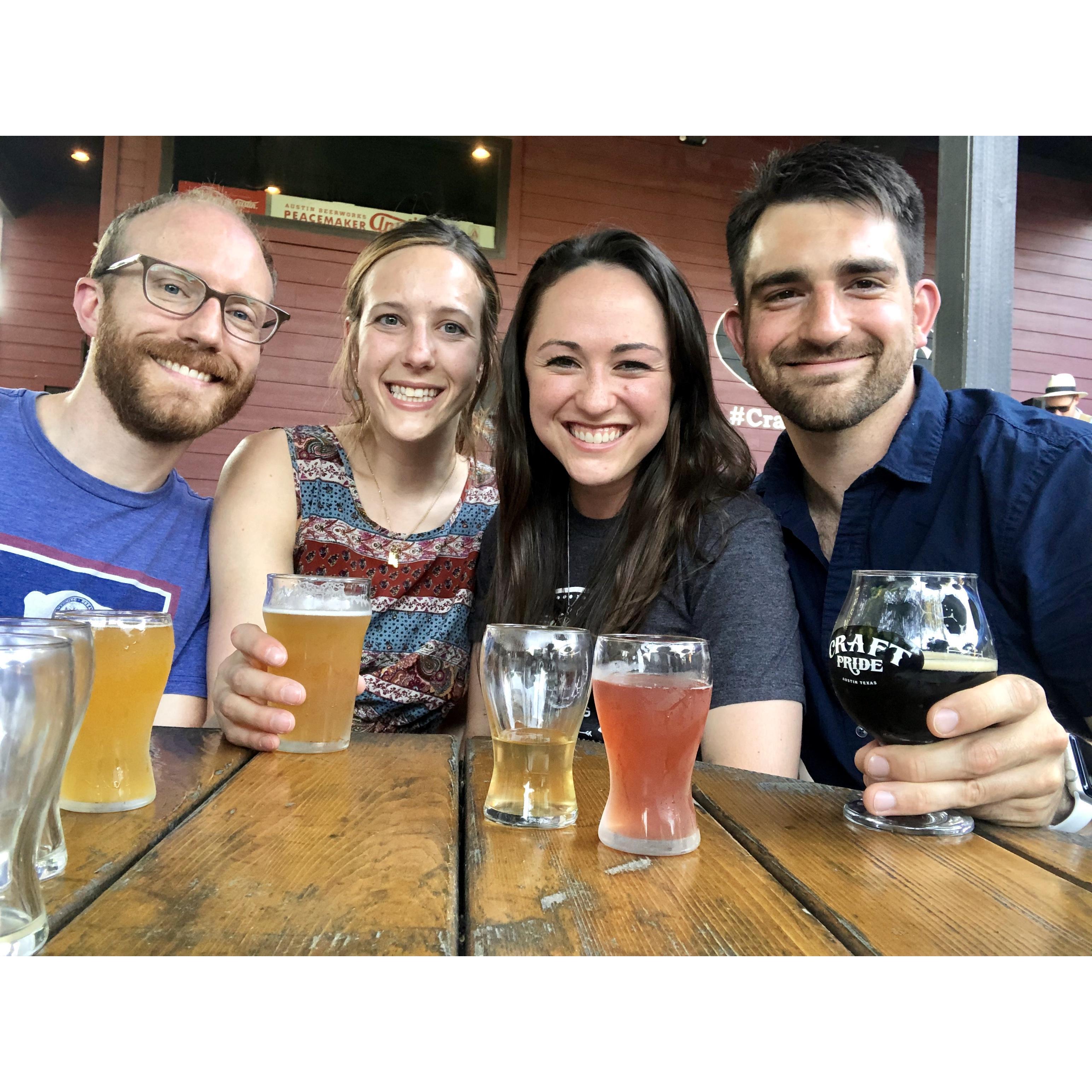 Visiting maid-of-honor, Erin, and her now-fiancè, Jon, in Austin, TX!