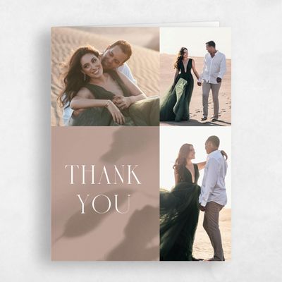 Latte, Brown Wedding Thank You - Liang Multiphoto