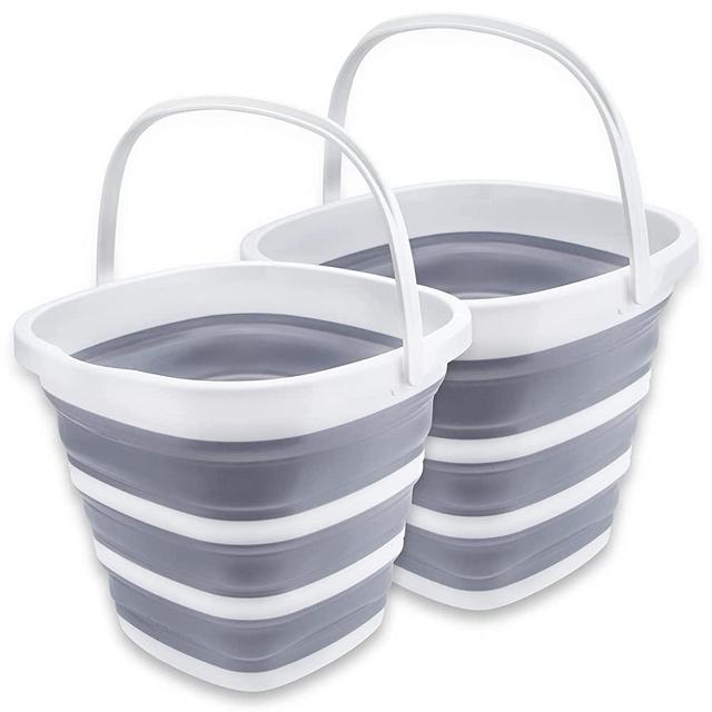 Craftend Collapsible Bucket,Cleaning Bucket Mop Bucket Folding Foldable Portable 10L 2.6 Gallon Small Plastic Water Supplies for Outdoor Garden Camping Fishing Car Wash Space Saving