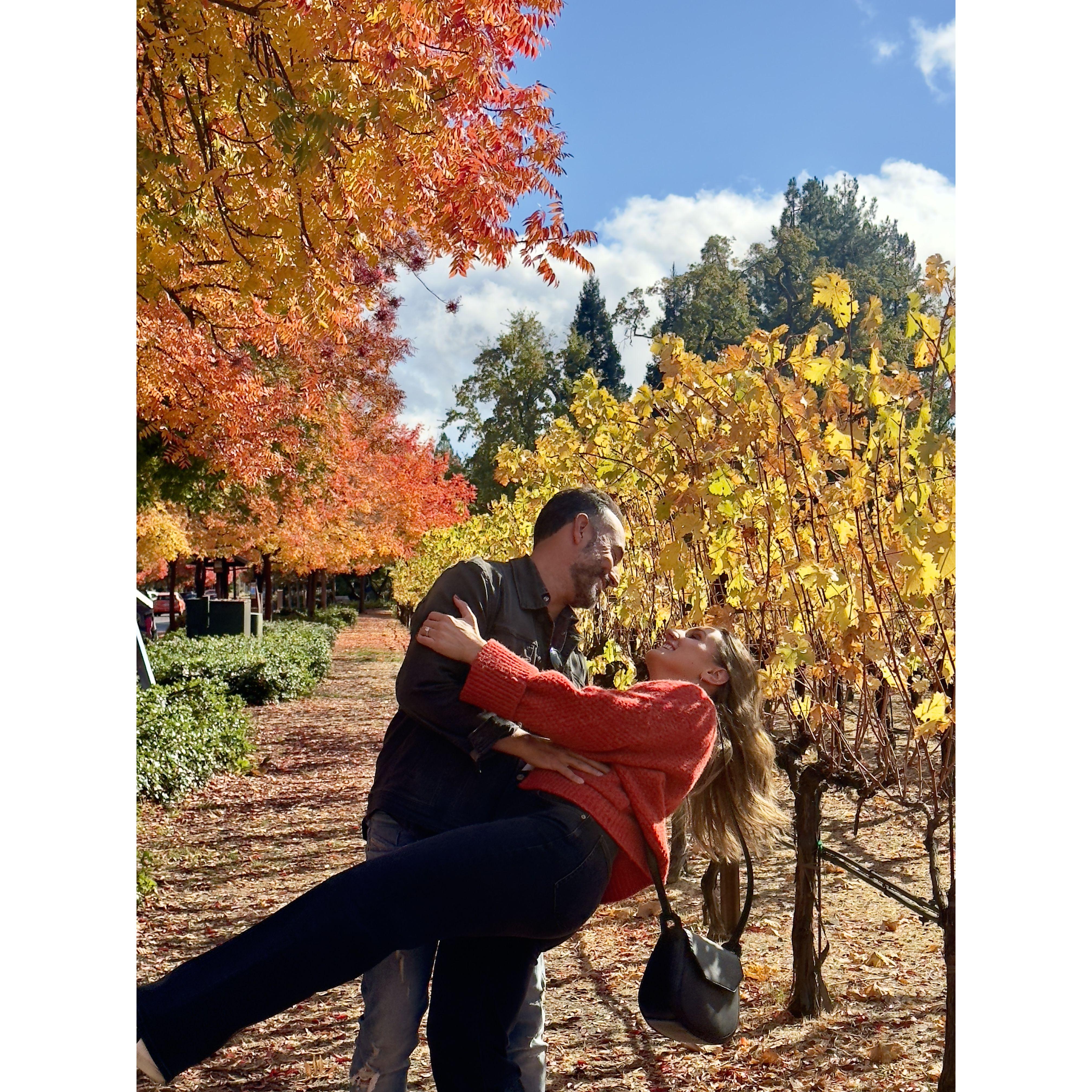Celebrating Joes birthday in Yountville, ca