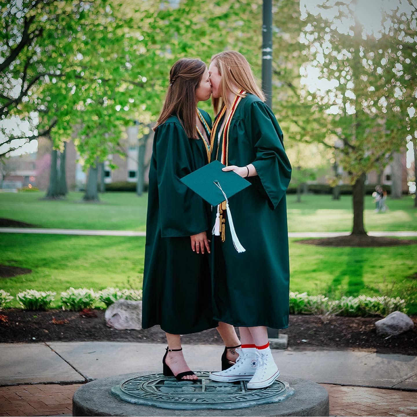 College Graduation at BGSU on university seal. #FalconFlames