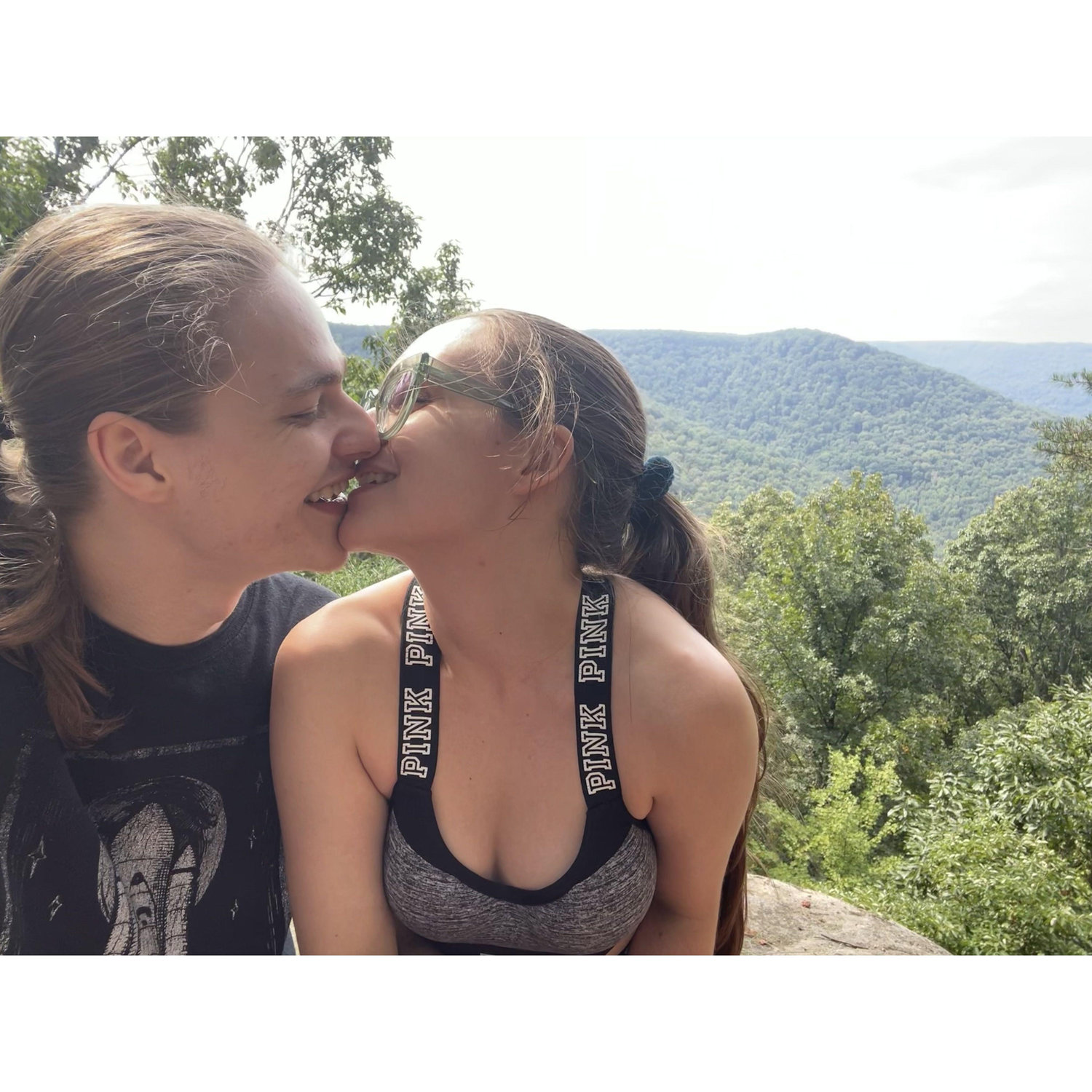 Hiking on one of our first dates.