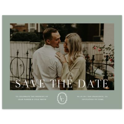 Sage, Green Wedding Digital Save the Date - Alpino Photo