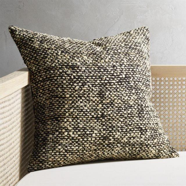 20" Cozie Black and Natural Pillow