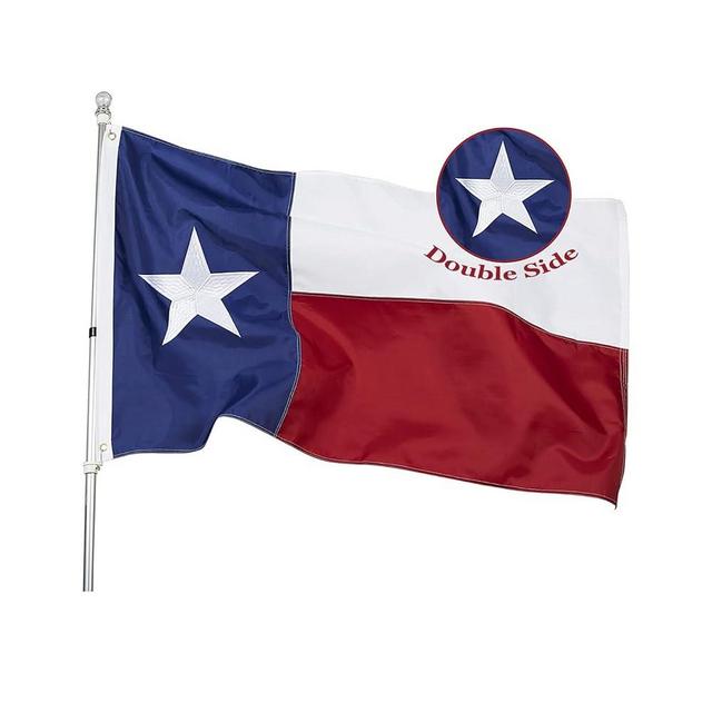 Homissor Texas Flag TX State Flags Embroidered Stars Double Side 3x5 Heavy Duty Outdoor 210D Oxford Nylon Flag