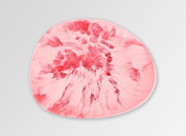 Resin Pebble Platter - Pink Guava