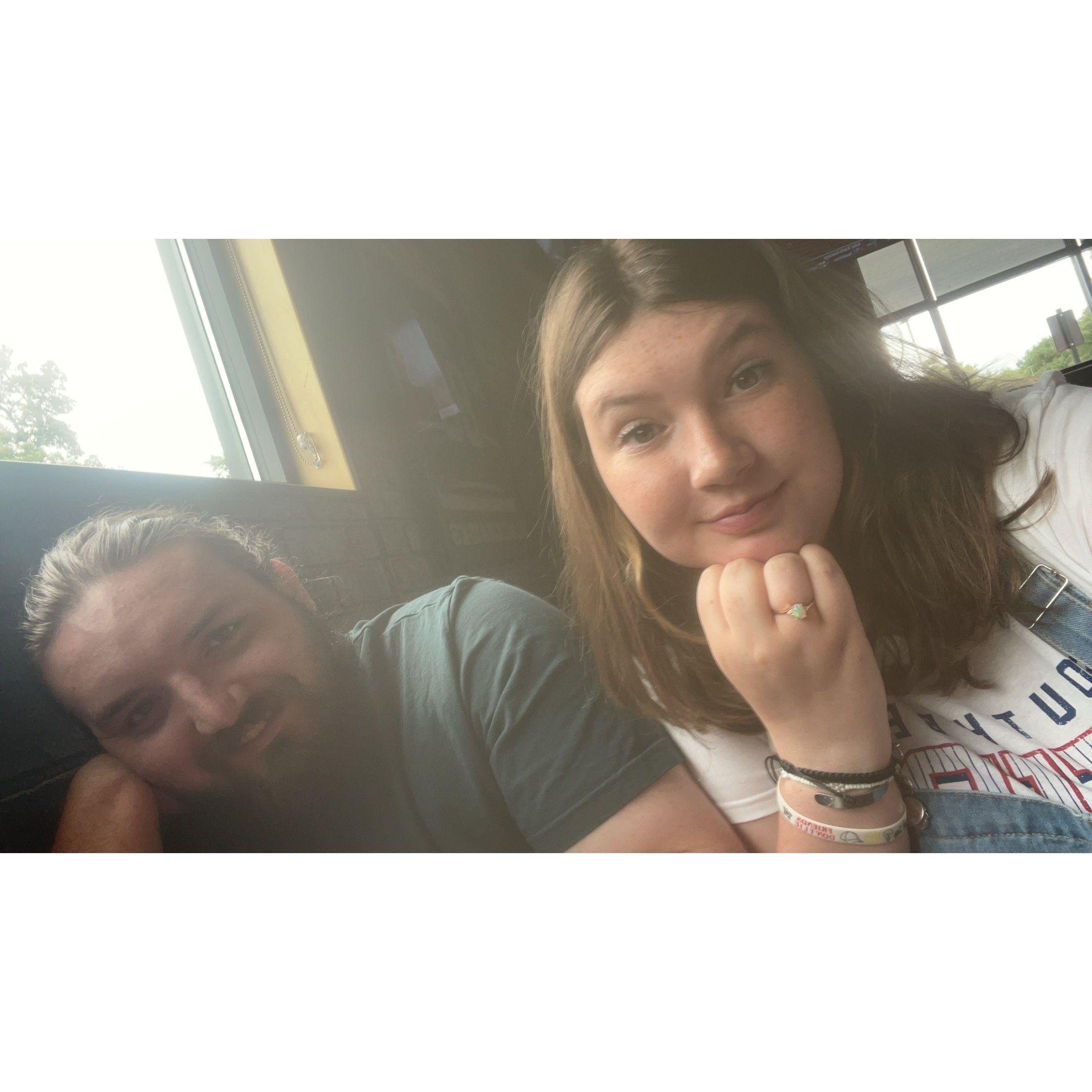 First engaged lunch!