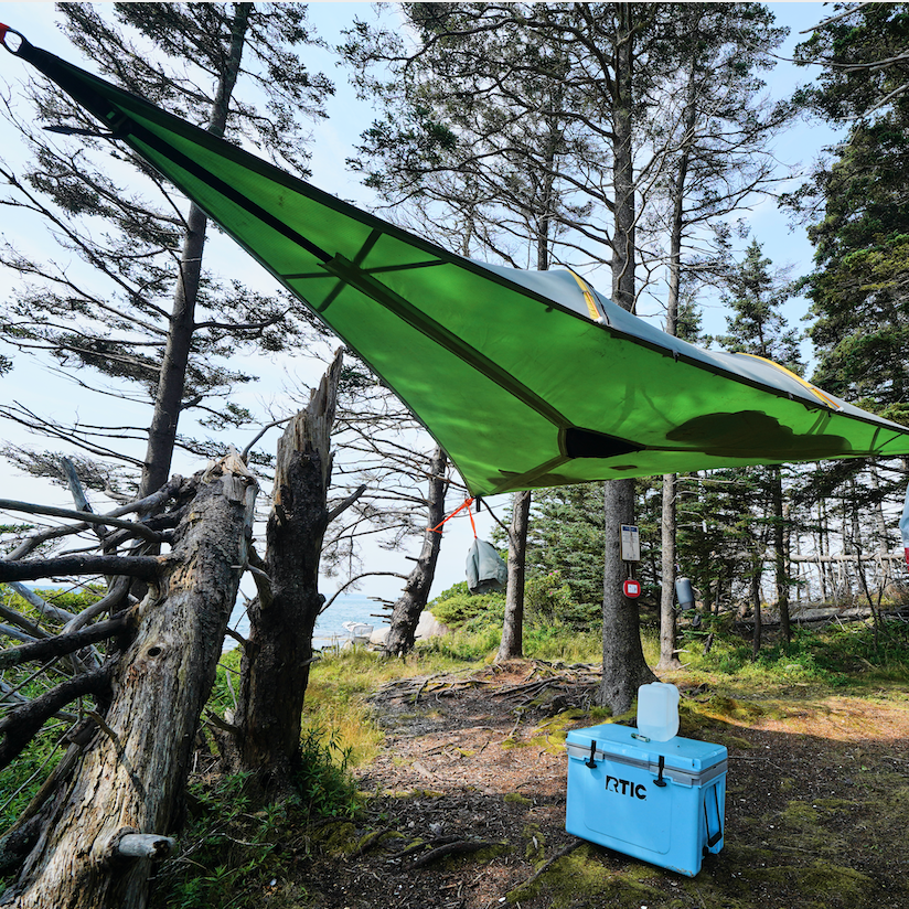 Our campsite on Steve's Island in Stonington, ME.