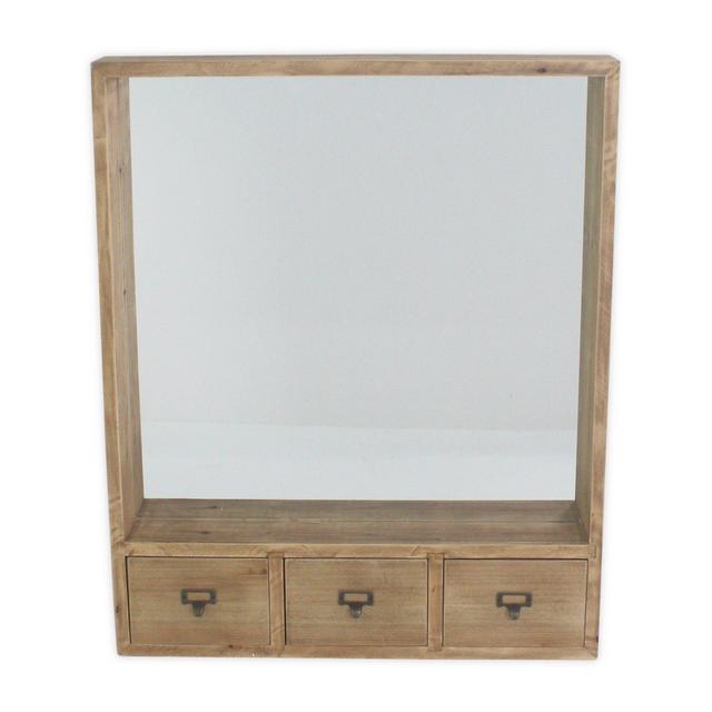Bee & Willow™ Home Wall Mirror with 3 Drawers in Natural