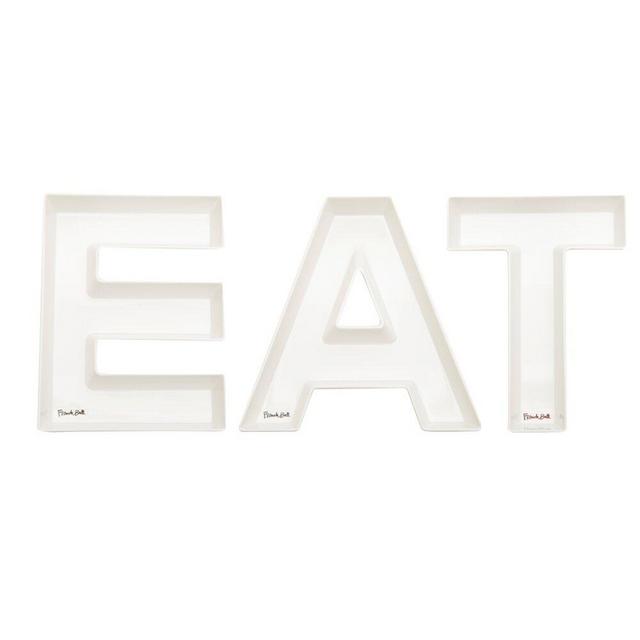 Eat Word Melamine 3 Piece Snack Serving Set