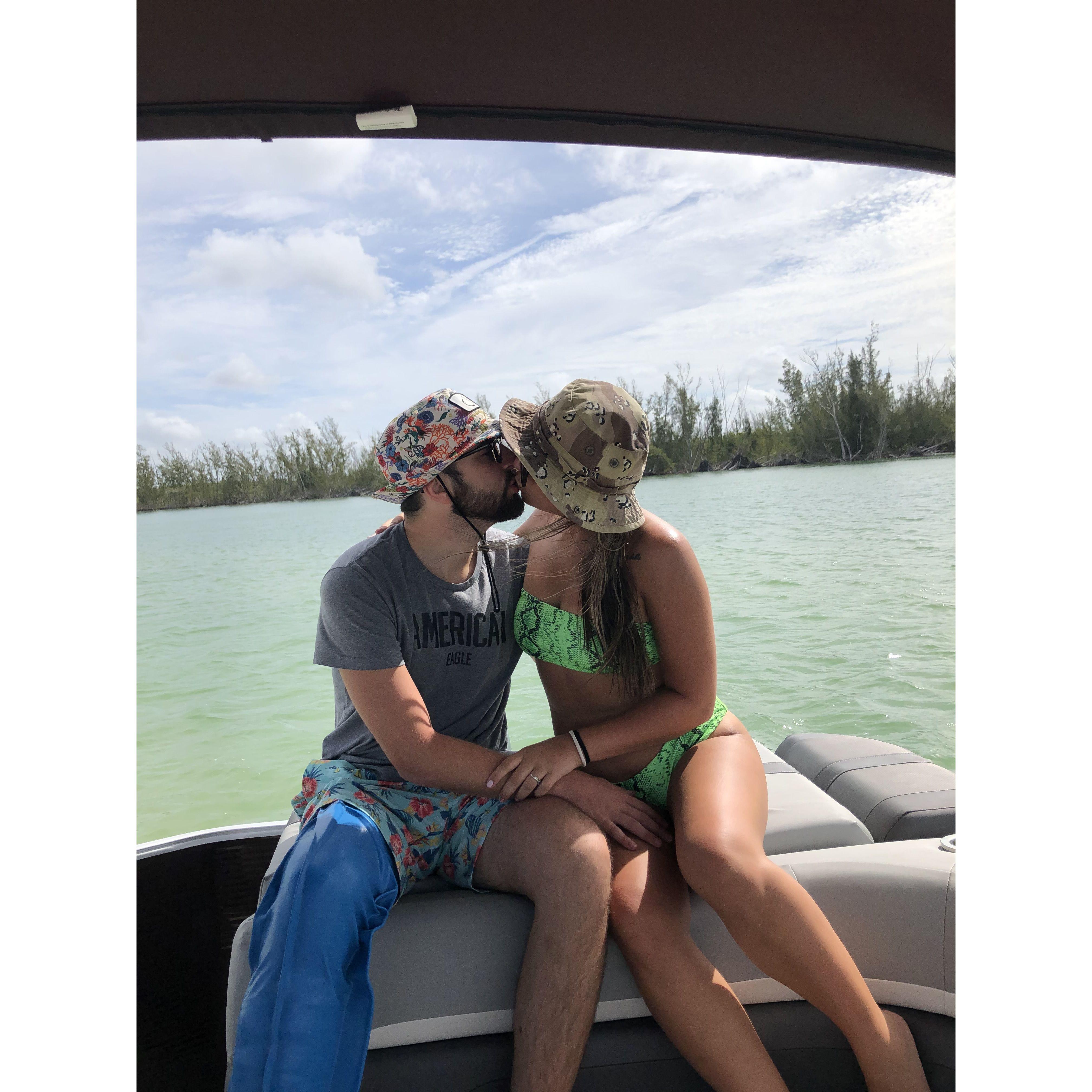 First Family trip to Marco Island, FL when Ev broke his fibula a few days prior