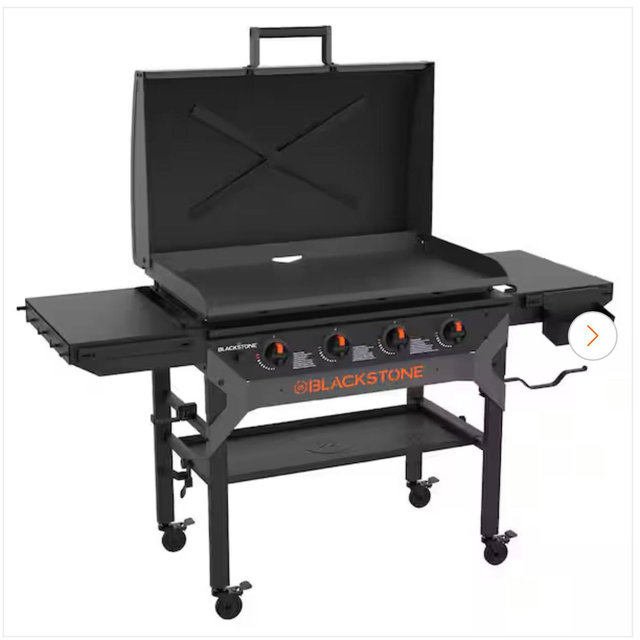 Blackstone 4-Burner Liquid Propane Outdoor Griddle with Hood in Black 8093917