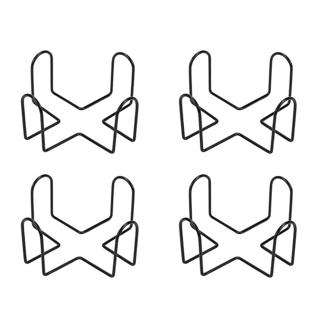 Coshar 4 Pack Metal Coaster Holder Thick Iron Wires Holder Storage for Square Polygonal Round Coasters, Fit 4 to 7 Coasters