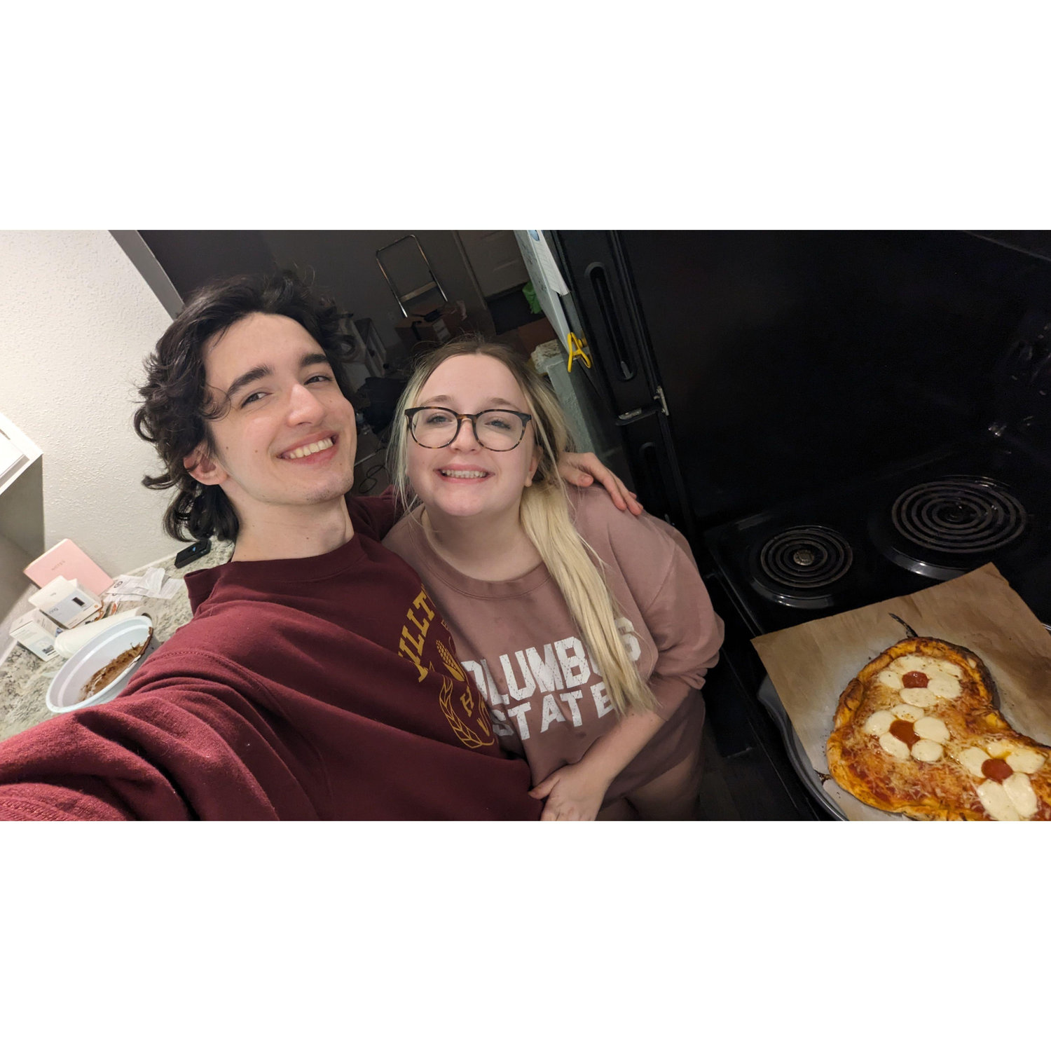 first night in our first apartment, February 2024