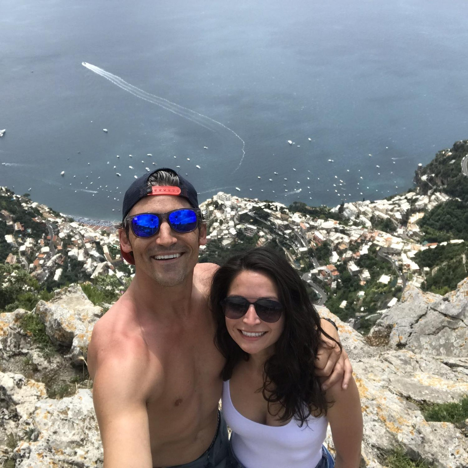 We hiked from the beach to the highest point in Positano. The trail is known as the Path of the Gods. After 2.5hrs of hiking we reached the top