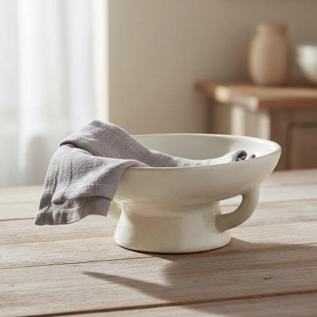 Creative Co-Op Stoneware Fruit Bowl
