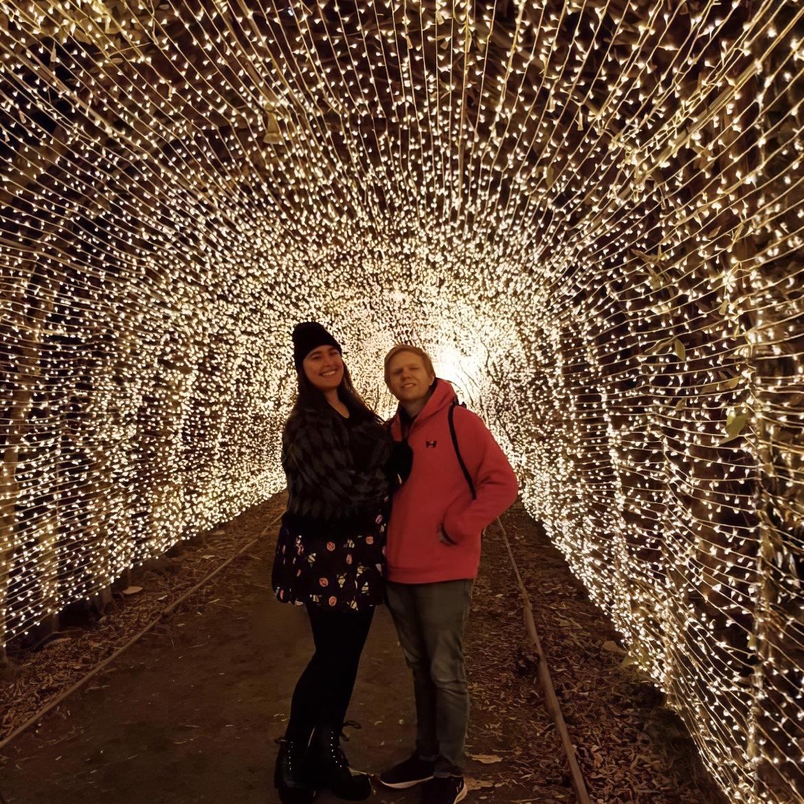 This is Jackee's favorite picture of us together, taken at our second Winter Lantern Festival.