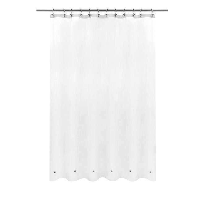 Barossa Design Frosted Shower Curtain Liner with 6 Magnets - Waterproof PEVA Shower Liner for Bath Tub, 72" x 72" Standard Size, PVC Free, Metal Grommets - Frost, 72x72