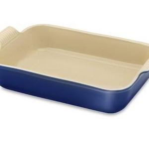 Le Creuset Heritage Stoneware Rectangular Dish, 9" X 12", Lapis