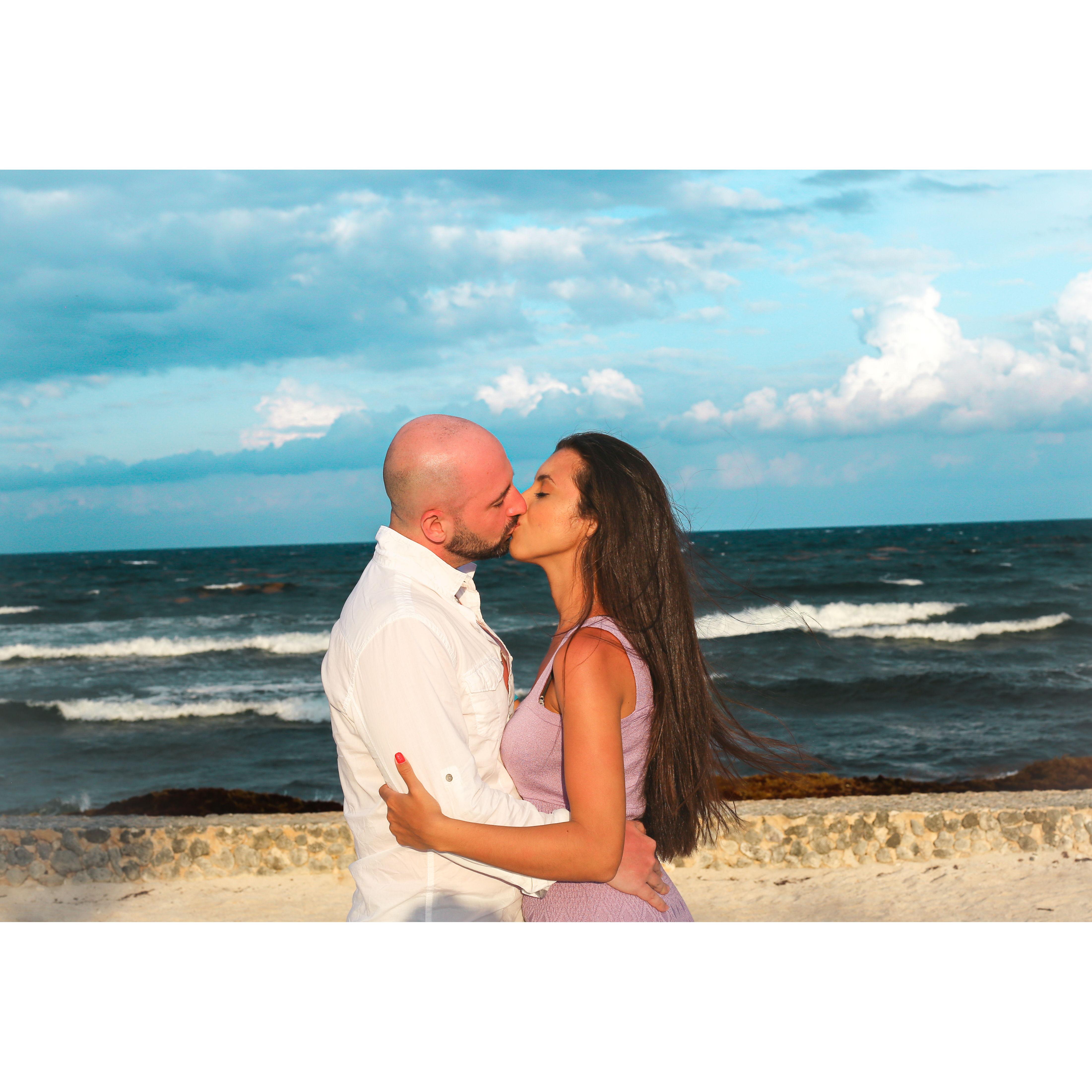 Moments before Noah proposed in Tulum, Mexico.