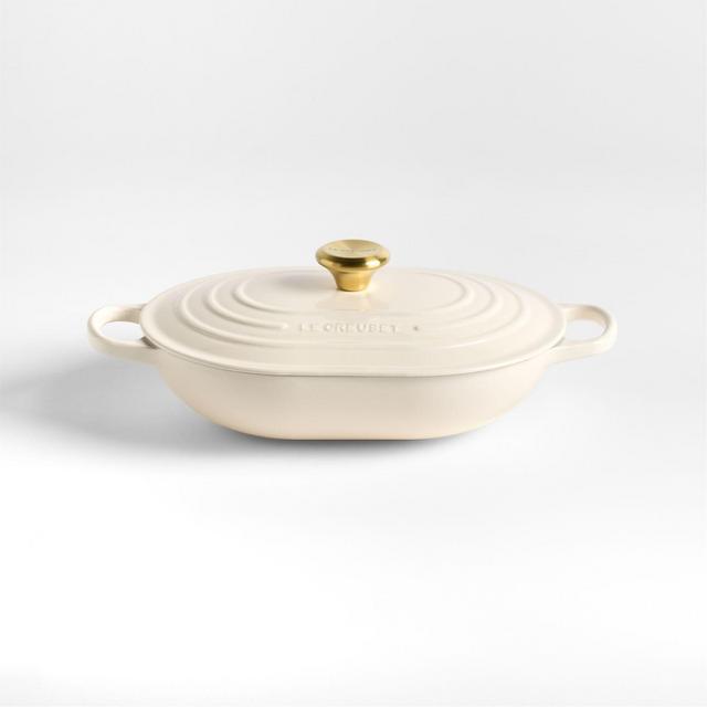 Le Creuset ® 3.75-Qt. Cream Enameled Cast Iron Covered Oval Casserole Dish