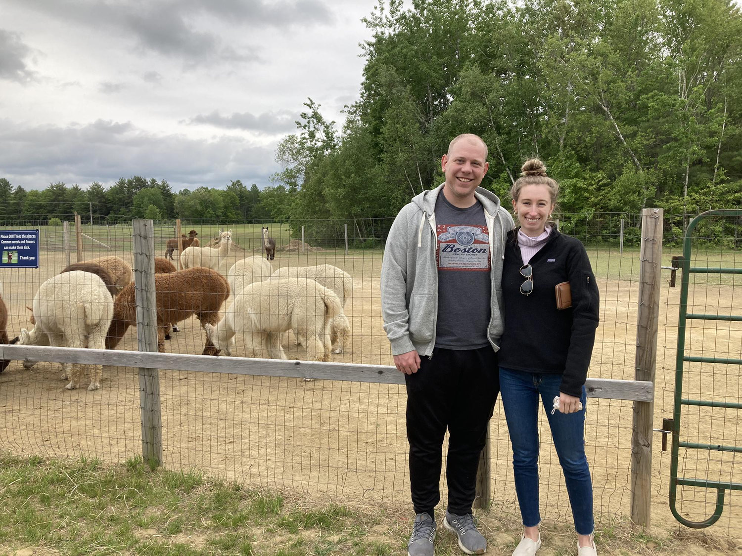 Hanging with our alpaca friends