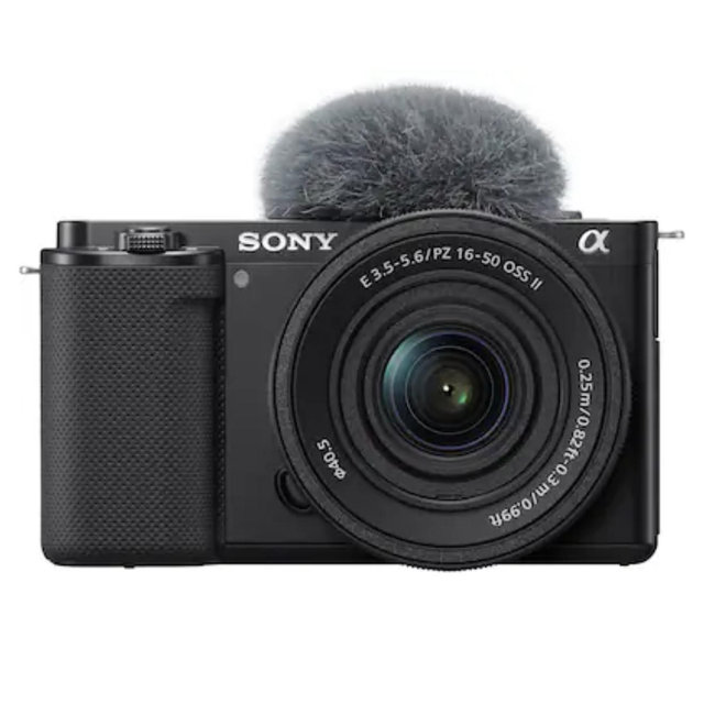 Sony - Alpha ZVE10: APS-C Content Creators’ Camera - Black