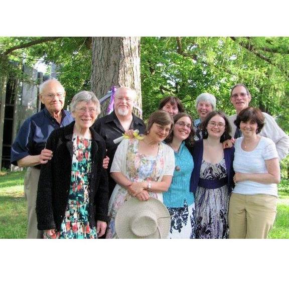 Our families meet for the first time at our Bryn Mawr graduation (2012).
