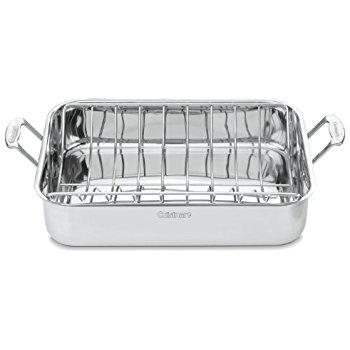 Cuisinart Chef's Classic Stainless 16-Inch Rectangular Roaster with Rack, 7117-16UR