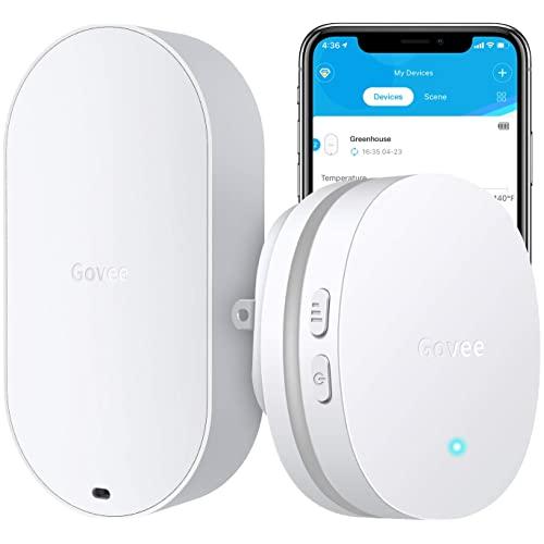 Govee Indoor Outdoor Thermometer, Upgraded WiFi Hygrometer Thermometer with App Alerts, Accurate Temperature Humidity Monitor for Greenhouse Basement Home,1 Sensor 1 Gateway [Only Support 2.4G WiFi]